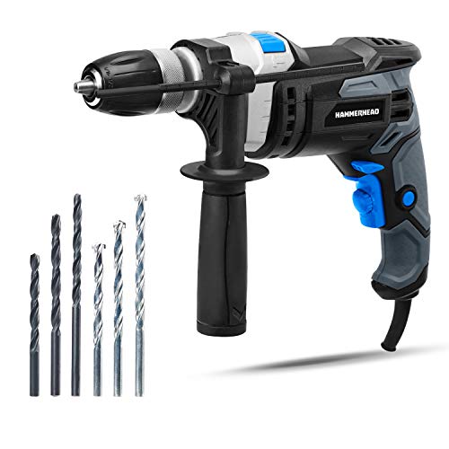 Hammerhead 7.5-Amp 1/2 Inch Variable Speed Hammer Drill with 6pcs